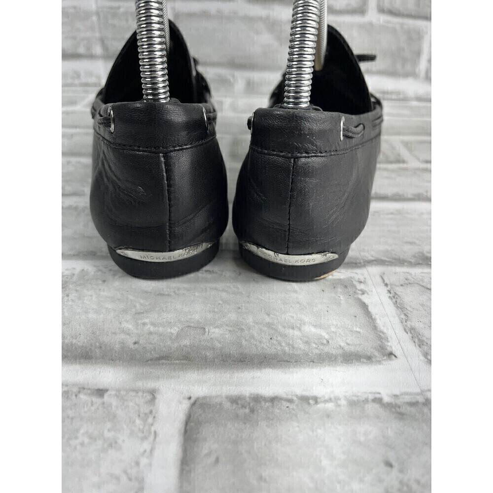 Michael Kors Daisy Women’s Size 8 Black Leather Moccasins Flats Driving Loafers - Picture 7 of 14